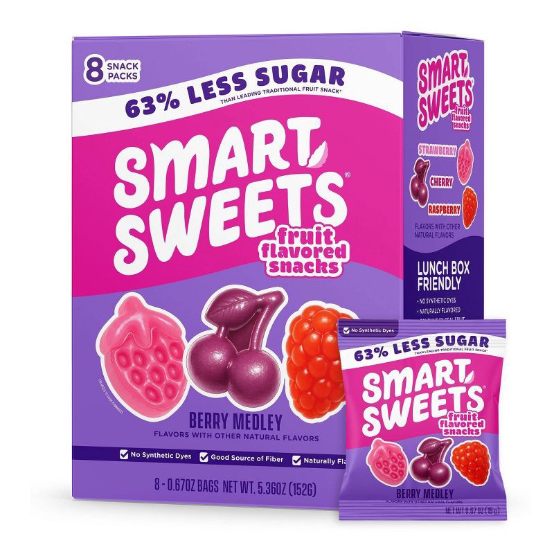 slide 1 of 8, SmartSweets Berry Medley Snack Mix - 5.36oz/8pk, 5.36 oz, 8 ct