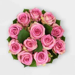 Dozen Fresh Cut Pink Roses - Good Little Garden™