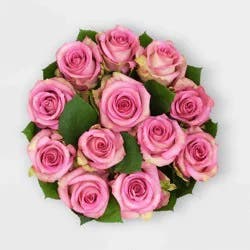 Dozen Fresh Cut Pink Roses - Good Little Garden™