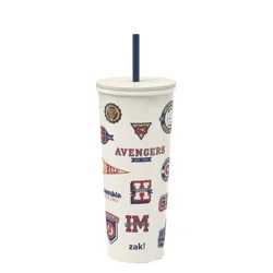 Zak Designs Avengers Classic Cleary 24 fl oz Vacuum Straw Tumbler