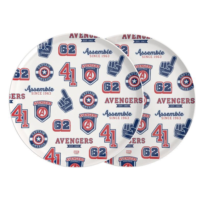 slide 1 of 4, Zak Designs Avenger Classic 2pc 10 in Plate Melamine Bamboo Set, 2 ct