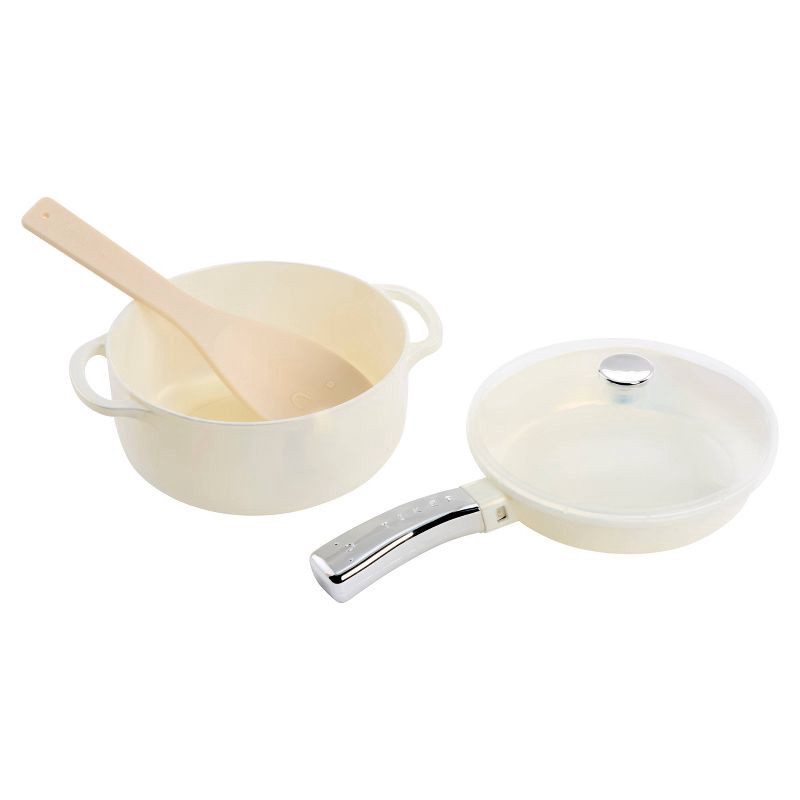 slide 1 of 9, Little Tikes Sweet Spaces Pots & Pans Set, White, Play Kitchen Cookware, 1 ct