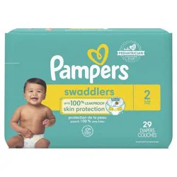 Pampers Diapers Swaddlers Size 2 32Ct