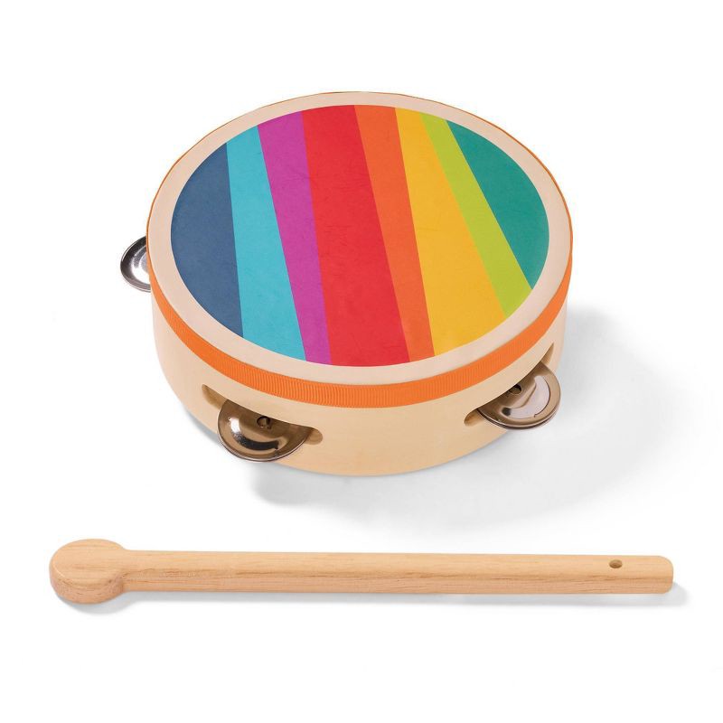 slide 1 of 6, B. toys Make a Melody Tambourine - Wooden Musical Instruments for Kids, 1 ct