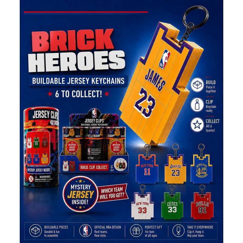 slide 1 of 6, NBA Jersey Clip Mystery Collectible – Includes 1 Surprise Team Jersey, 1 ct