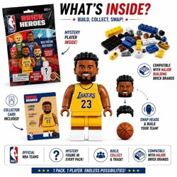 NBA Brick Hero Mystery Mini Figure – Includes 1 Surprise Superstar Player
