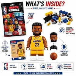 NBA Brick Hero Mystery Mini Figure – Includes 1 Surprise Superstar Player