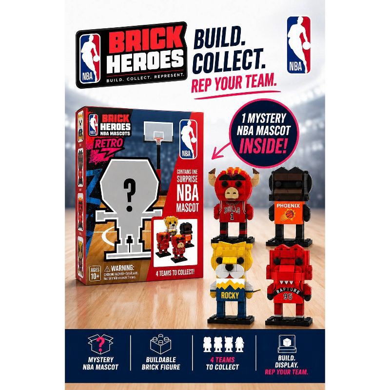slide 1 of 6, NBA Mascot Mystery Figure Collectible – Includes 1 Surprise Team Mascot, 1 ct