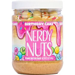 Nerdy Nuts Birthday Cake Peanut Butter Treat - 12oz