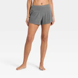 Women's Cozy Ribbed Shorts - Auden™ Dark Gray XXL