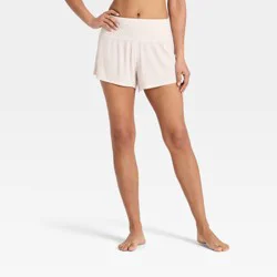 Women's Cozy Ribbed Shorts - Auden™ Oatmeal S