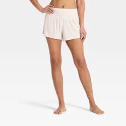 Women's Cozy Ribbed Shorts - Auden™ Oatmeal M