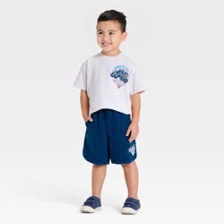 Toddler Boys' 2pc Monster Jam Americana T-Shirt and Shorts Set - Red/Blue 3T