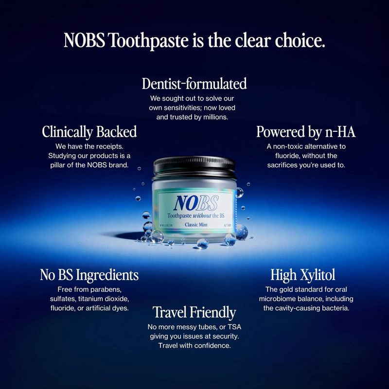 slide 4 of 9, NOBS Toothpaste Tablets - Classic Mint - 62ct, 62 ct