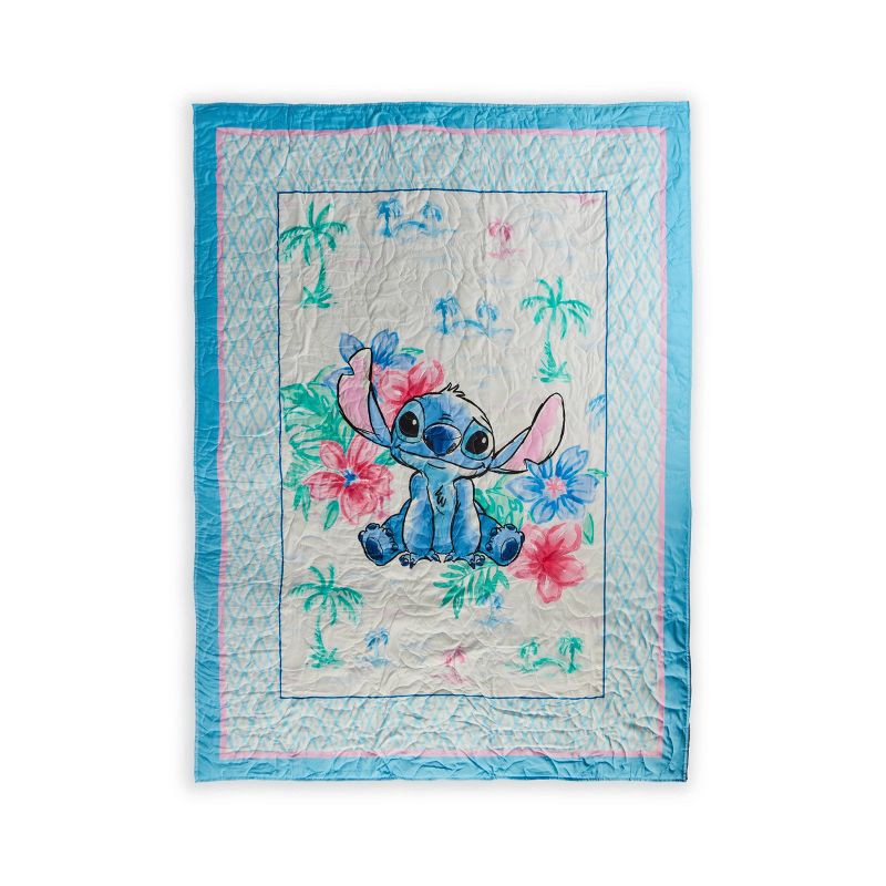 slide 1 of 7, Lilo & Stitch Twin Quilt, 1 ct