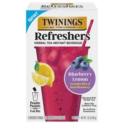 Twinings Refreshers Blueberry Lemon Herbal Instant Tea Mix - 3oz/5ct