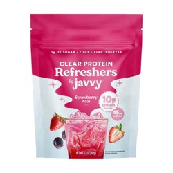 Javvy Strawberry Acai Clear Protein Refreshers Iced Tea Mix - 9.2oz