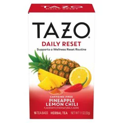 Tazo Daily Reset Pineapple Lemon Chili Tea Bags - 16ct