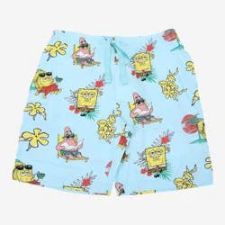 Men's SpongeBob and Patrick Lounge Shorts - Blue M