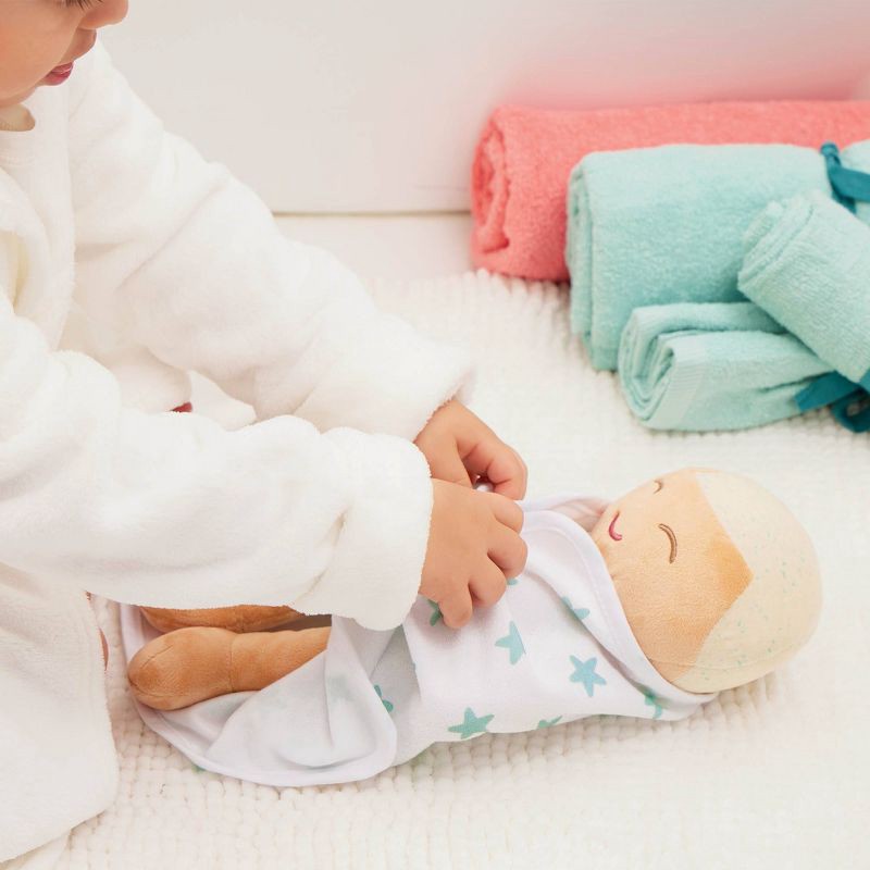 slide 6 of 10, LullaBaby 14" Plush Bath Doll Blond Boy, 1 ct