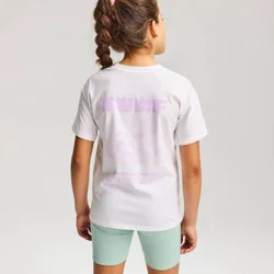 Girls' Oversized Short Sleeve Graphic Jersey T-Shirt - Cat & Jack™ White S