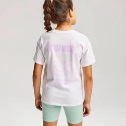 Girls' Oversized Short Sleeve Graphic Jersey T-Shirt - Cat & Jack™ White S