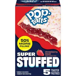 Pop-Tarts Super Stuffed Frosted Strawberry Blast Toaster Pastries - 10.9oz/5ct