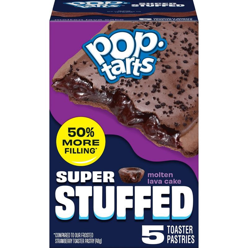 slide 1 of 9, Pop-Tarts Super Stuffed Frosted Molten Lava Cake Toaster Pastries - 10.9oz/5ct, 10.9 oz, 5 ct