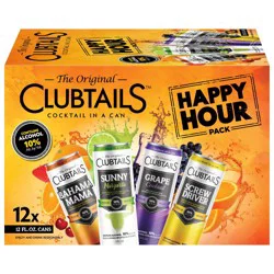 Clubtails Happy Hour Variety Malt Beverages - 12pk/12 fl oz Cans