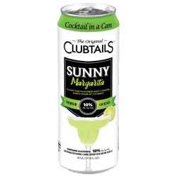 Clubtails Sunny Margarita Malt Beverages - 24 fl oz Can
