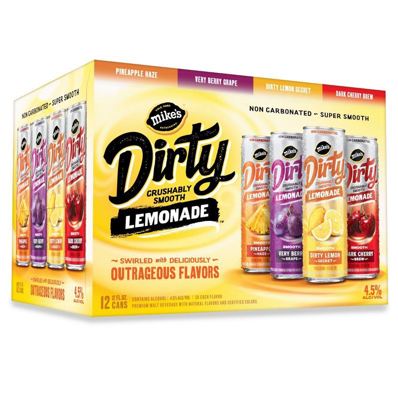 slide 1 of 14, Mike's Hard Lemonade Dirty Lemonade VP - 12pk/12 fl oz Cans, 12 ct; 12 fl oz