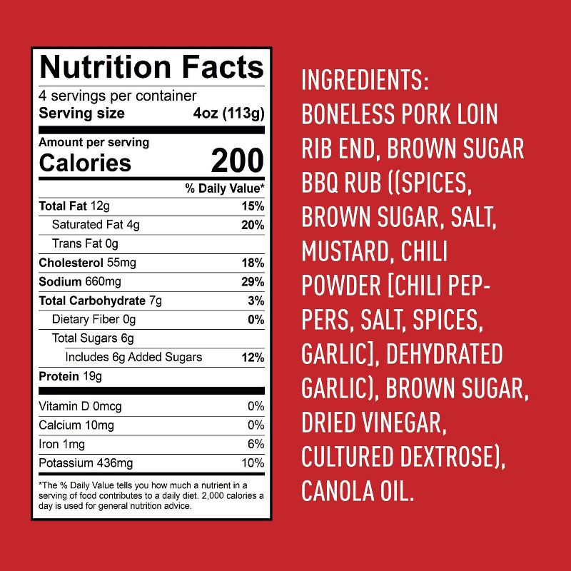 slide 3 of 3, Gourmet Specialty Foods Gourmet Speciality Foods Backyard BBQ Boneless Country Style Pork Rib - 1lb, 1 lb