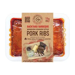 Gourmet Specialty Foods Gourmet Speciality Foods Backyard BBQ Boneless Country Style Pork Rib - 1lb