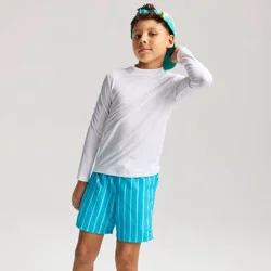 Boys' Pinstripe Swim Trunks - Cat & Jack™ Blue L
