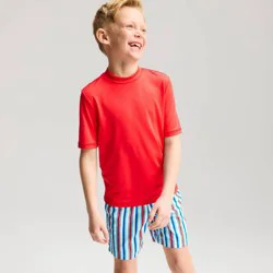 Boys' Short Sleeve Rash Guard Swim Shirt - Cat & Jack™ Red S