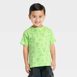 Toddler Boys' Short Sleeve Sports Relaxed T-Shirt - Cat & Jack™ Lime Green 18M