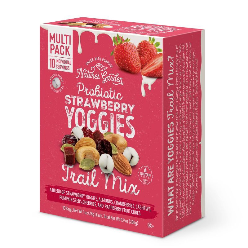 slide 1 of 6, Nature's Garden Snacks Probiotic Strawberry Yoggies Trail Mix - 9.9oz, 9.9 oz