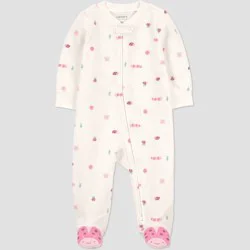Carter's Just One You® Baby Girls' Bug Graphic Sleep N' Play - Ivory/Pink 0-3M