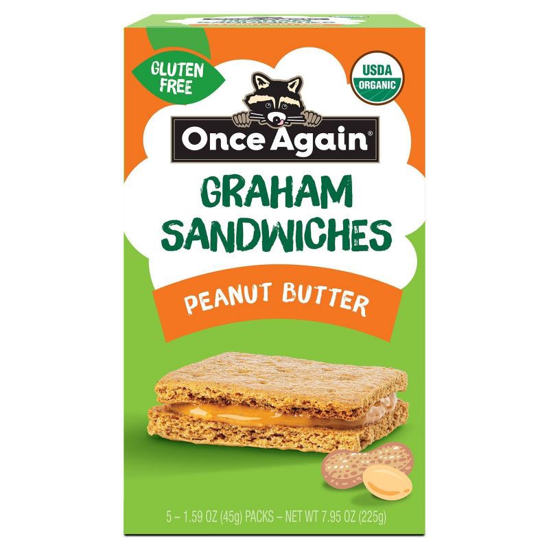 slide 1 of 5, Once Again Peanut Butter Graham Sandwiches Cookies - 7.95oz, 7.95 oz