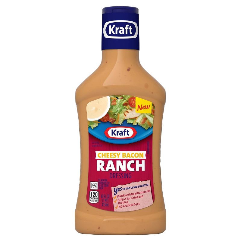 slide 1 of 1, Kraft Cheesy Bacon Ranch Dressing - 16 fl oz, 16 fl oz