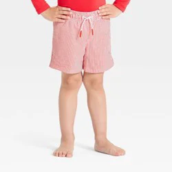 Infant Boys' Seersucker Swim Trunks - Cat & Jack™ Red 18M