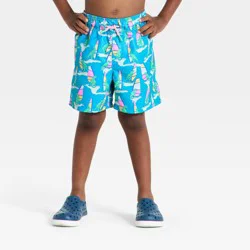Toddler Boys' Parasailing Dino Swim Shorts - Cat & Jack™ Blue 2T