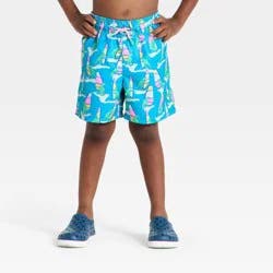 Toddler Boys' Parasailing Dino Swim Shorts - Cat & Jack™ Blue 2T