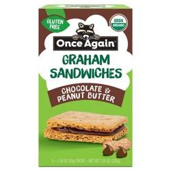 Once Again Chocolate Peanut Butter Graham Sandwiches Cookies - 7.95oz