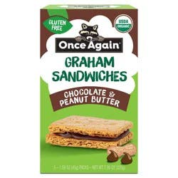 Once Again Chocolate Peanut Butter Graham Sandwiches Cookies - 7.95oz