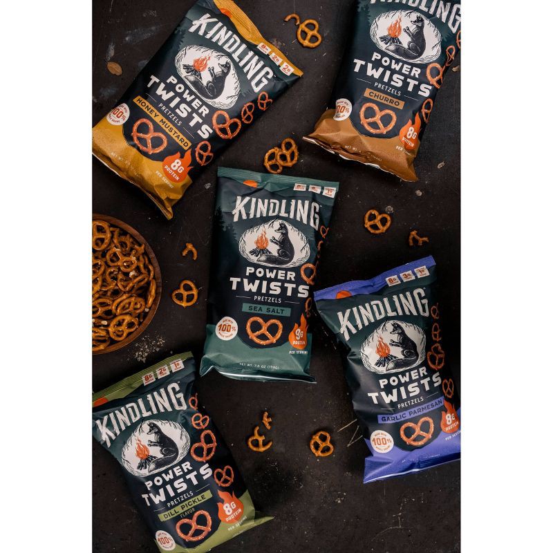 slide 6 of 7, Kindling Power Twists Honey Mustard Pretzels - 6.5oz, 6.5 oz