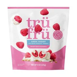 Tru Fru White Chocolate Raspberries Greek Yogurt with Granola - 8oz
