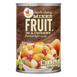 Giant Mixed Fruit Triple Cherry in Cherry Flavored Light Syrup