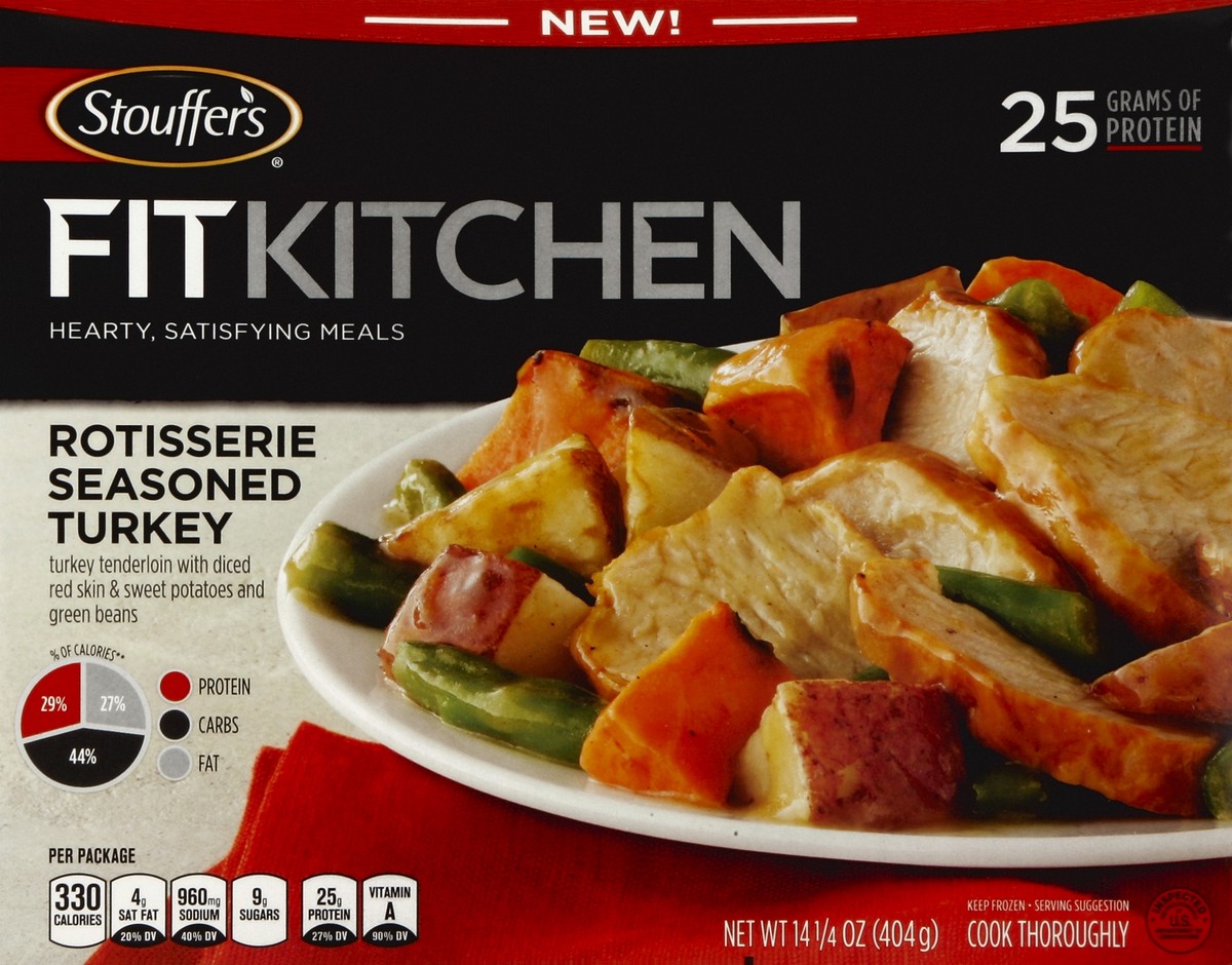 slide 4 of 4, Stouffer's Rotisserie Seasoned Turkey Fit Kitchen Box, 14.25 oz