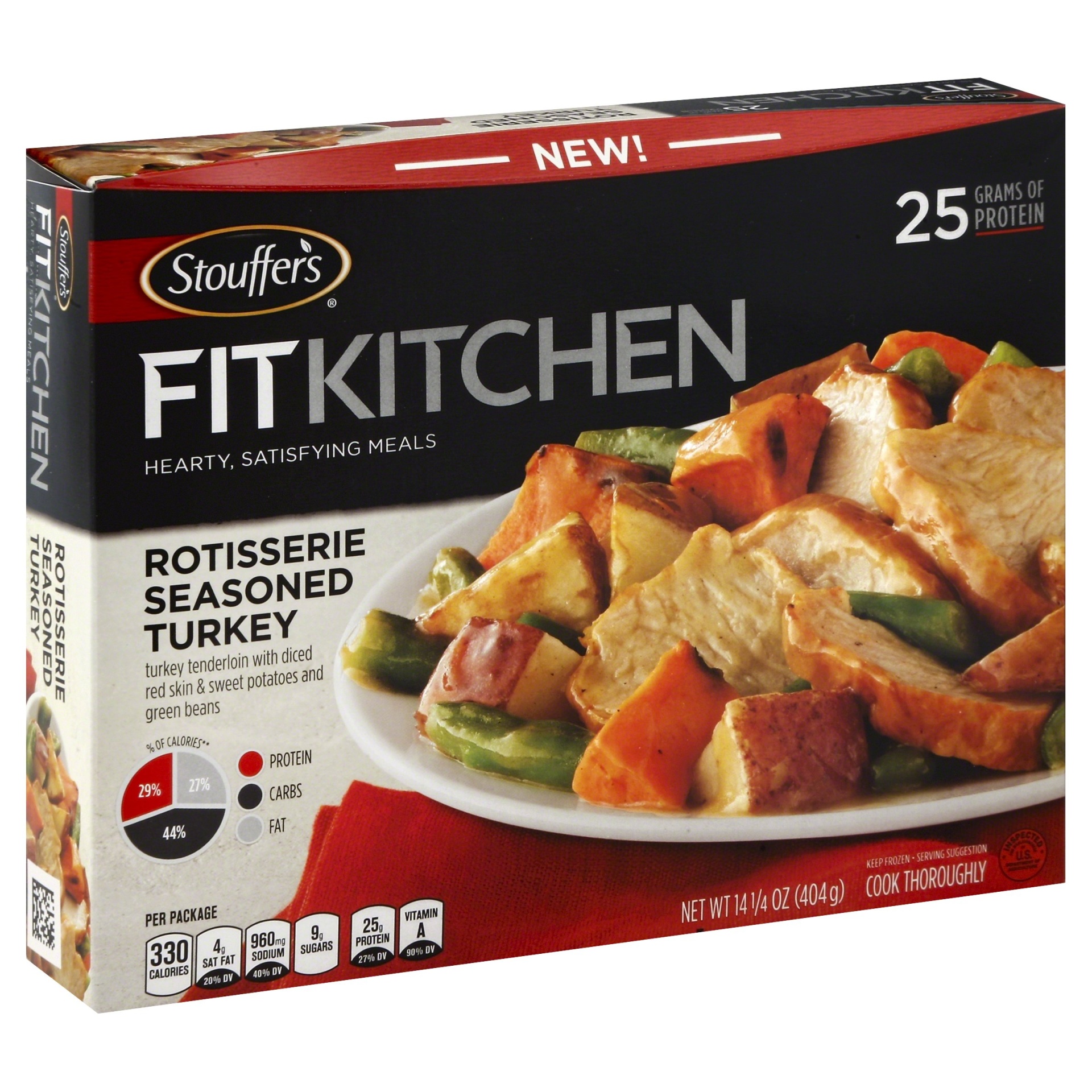 slide 1 of 4, Stouffer's Rotisserie Seasoned Turkey Fit Kitchen Box, 14.25 oz